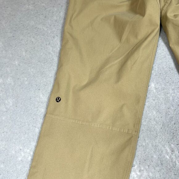 Lululemon Pants Mens 30 Khaki ABC Pant Classic Polyester Golf Golfer Warpstreme - Picture 8 of 10